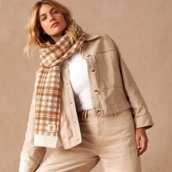 TIMBERLAND Scarf OS Wheat Plaid - Picture 1 of 7